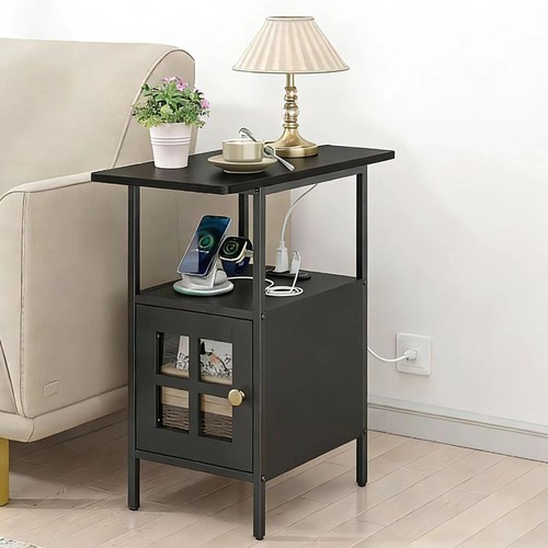 Farmhouse narrow side table - side,