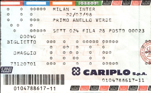Biglietto stadio milan inter - biglietto,
