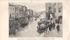 Stampa antica CHIOGGIA scorcio