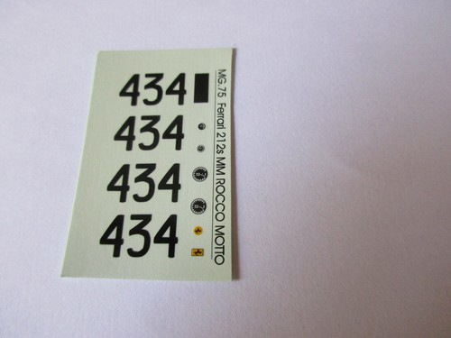 Decal ferrari 212s mille - 1/43,