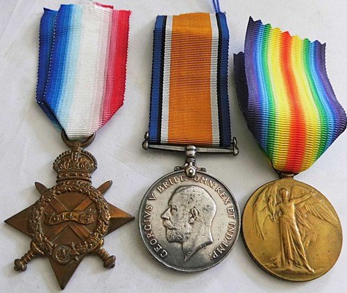 Ww1 1914 star trio pte - 1914-15,