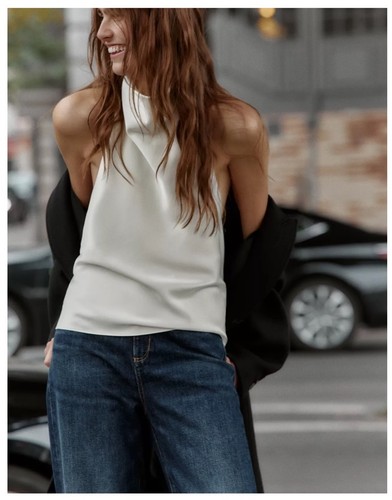 Top zara raso - top, con