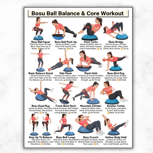 Poster allenamento bosu - poster,