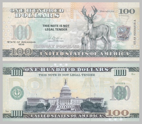 Usa 100 dollari souvenirschein - usa,