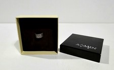 AMEN - ANELLO A FASCIA AMEN - AVE MARIA - ARGENTO 925 - TAGLIA 16 - BRUNITO