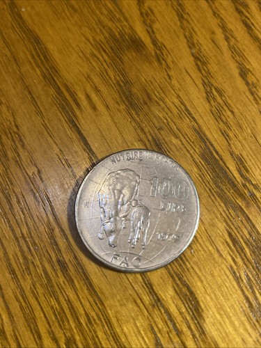 Moneta 100 lire fao nutrire - 100,