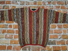 TUNDRA CANADA Vintage Pullover Giallo Arancio Big Colore a Maglie Grosse Tg. : L