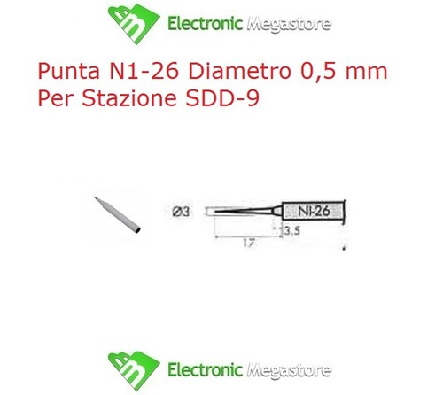 Punta 5 mm - punta, per