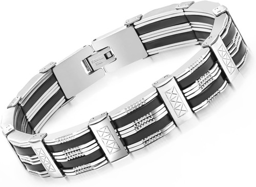 Bracciale argento uomo - in,