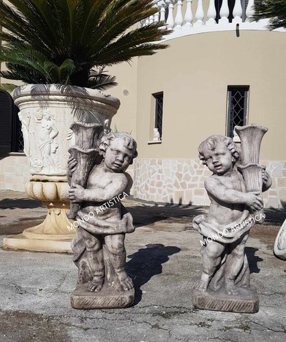 Statue coppia lampioni - statue,