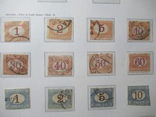 REGNO ITALIA 1870 SEGNATASSE SERIE COMPLETA N. 3-14 USATA VAL CAT € 500,00