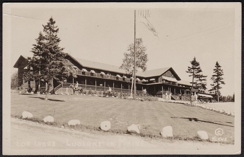 Lucerne maine inn rppc - rppc, log
