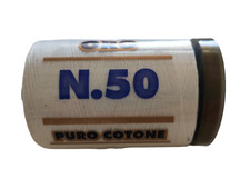 SPOLETTA DA 1000 YARDS DI PURO COTONE 100% EXTRAFORTE PER CUCIRE BIANCO