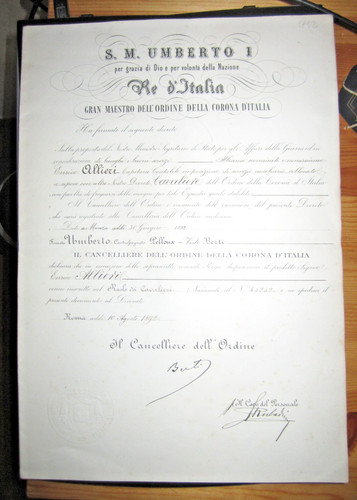 Diploma cavaliere - di,