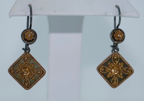Orecchini goccia quadrati - a,