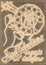 PUBBLICITA' 1941 TELEFONO STIPEL TELVE TIMO GRUPPO STET EFFETTO INSEGNA LUMINOSA