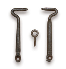 Gancio con occhiolo finitura ferro vecchio