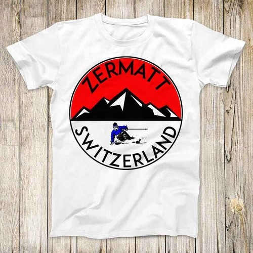 Shirt zermatt svizzera sci - svizzera,