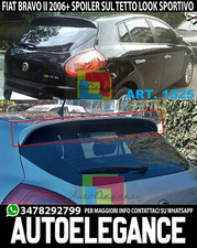 SPOILER TETTO ADATTO A FIAT BRAVO II 2006-2016 ALETTONE POSTERIORE SPORTIVO ..