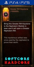 Diablo 3 RoS PS4/PS5 Greater Rift Keystones Bundle - 1 milione