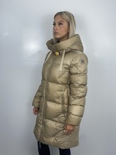Giacca donna Parajumpers Janet lunga puffer oro taglia M adatta 8/10 prezzo consigliato £550