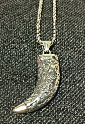 Collana ciondolo acciaio corno - ciondolo,
