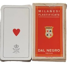 Mazzo di carte da gioco  Milanesi dal Negro plastificate Telate N°41. Vintage 