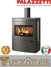 Palazzetti Nicole Twister Flue Stufa a Legna Aria Naturale 10,8 Kw Pietra Ollare