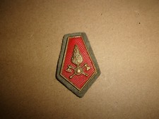 VIGILI DEL FUOCO - POMPIERI Fregio da divisa in gomma su panno verde