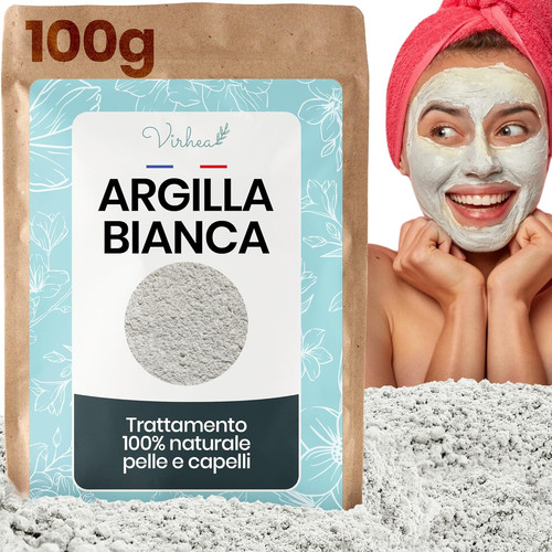 Argilla bianca 100g polvere - bianca,