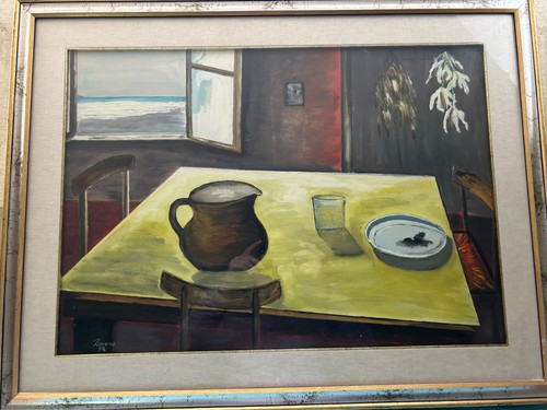 Dipinto elegante olio tela - olio, su