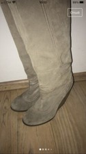 Stivali camoscio beige - camoscio,