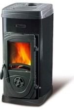 Stufa a Legna NORDICA SUPER JUNIOR in acciaio Smaltato da 5kw 143 m3 Colore Nera