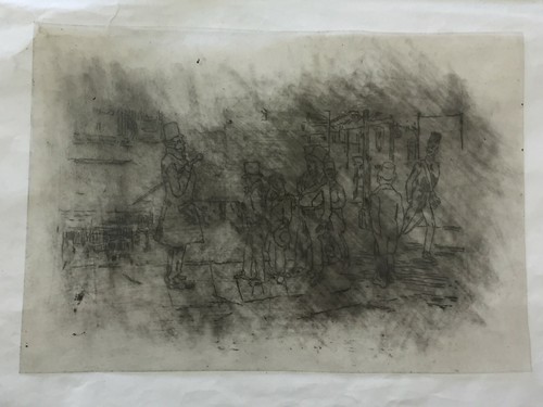 Frottage vecchio disegno - vecchio,