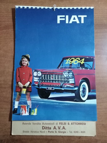 Calendario fiat 1964 - calendario, ditta