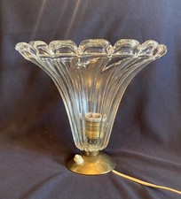 BAROVIER E TOSO VENINI MURANO LAMPADA DA TAVOLO IN CRISTALLO ANNI 50