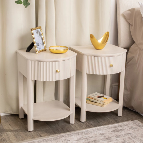 Coppia comodini reeded con - coppia, di