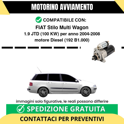 Motorino avviamento fiat stilo - motorino,