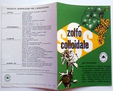VINTAGE BROCHURE PUBBLICITA MONTECATINI ZOLFO COLLOIDALE IRRORAZIONI 1956