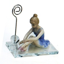 33361 Bomboniere Portafoto vetro Porcellana Ballerina Musica Battesimo Comunione