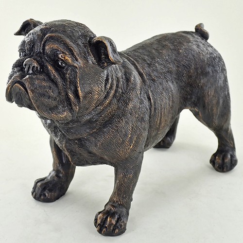 Grande scultura bulldog cane