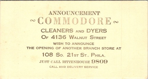 Commodore cleaners blotter - commodore,
