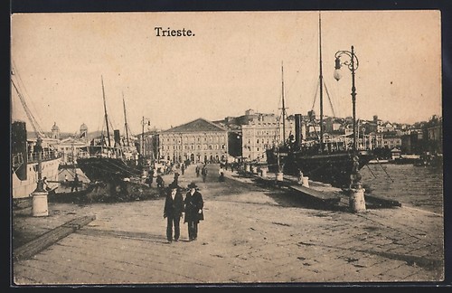 Cartolina trieste lotto porto - lotto,