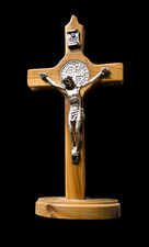 Crocifisso da tavolo croce in legno Medjugorje