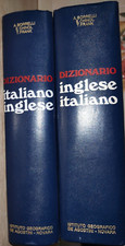 DIZIONARIO ITALIANO INGLESE - INGLESE ITALIANO 2 volumi ed. De Agostini 1979