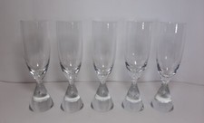 5 Bicchieri Flut Cristallo Holmegaard Teardrop Princess Design Bent Severin '70
