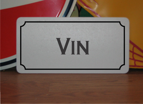 Insegna metallo vin - in,