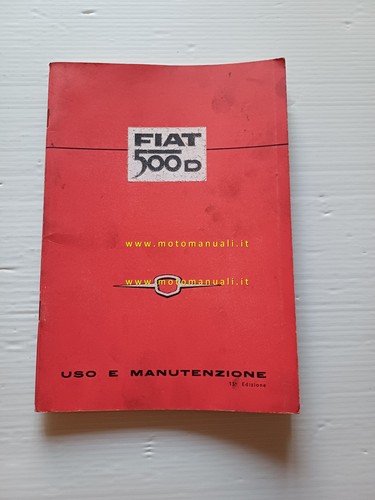 Fiat 500 1962 manuale - manuale, uso