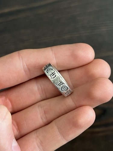 Anello cromato cuori - anello,
