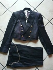 Dolce gabbana abito uomo gessato lana, sfilata  tg. 48